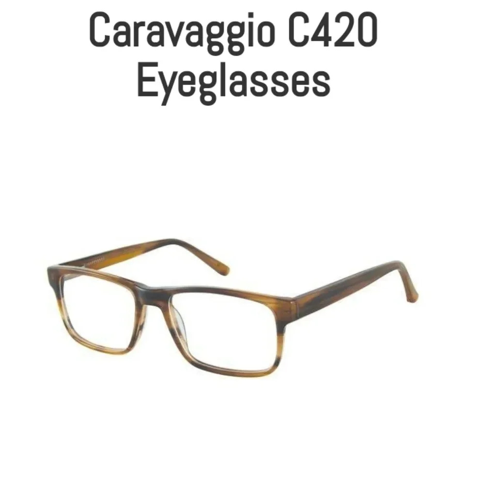 NWT Men's brown caravaggio eyeglass frames C420
